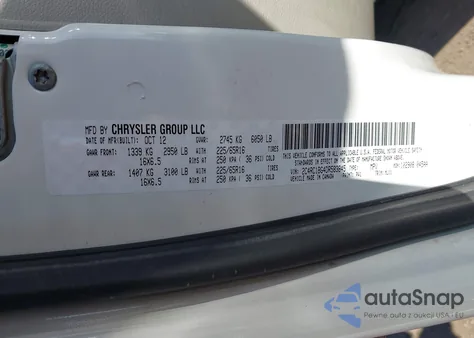 2013 Chrysler Town & Country Touring z USA, uszkodzony, nr VIN 2C4RC1BG4DR583845